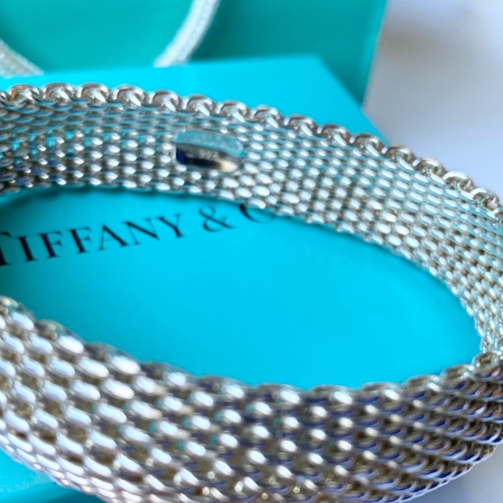 🩵Auth Tiffany&Co.Classic SomersetMeshBangleBracelet 🩵 - Picture 5 of 16